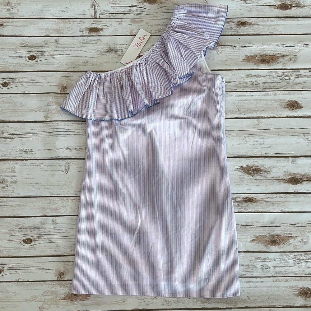 BRAND NEW Parker one shoulder dress, size small
